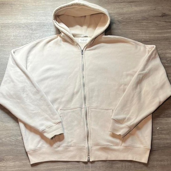 Abercrombie & Fitch Other - Abercrombie&fitch Cream Beige Oversized A&F Zip Hoodie XL